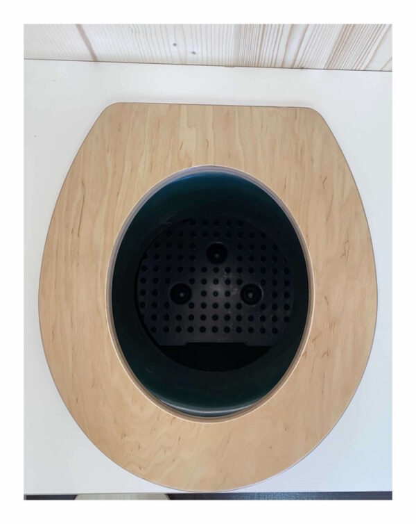 Komposttoilette Werratal L Holzsitz Draufsicht